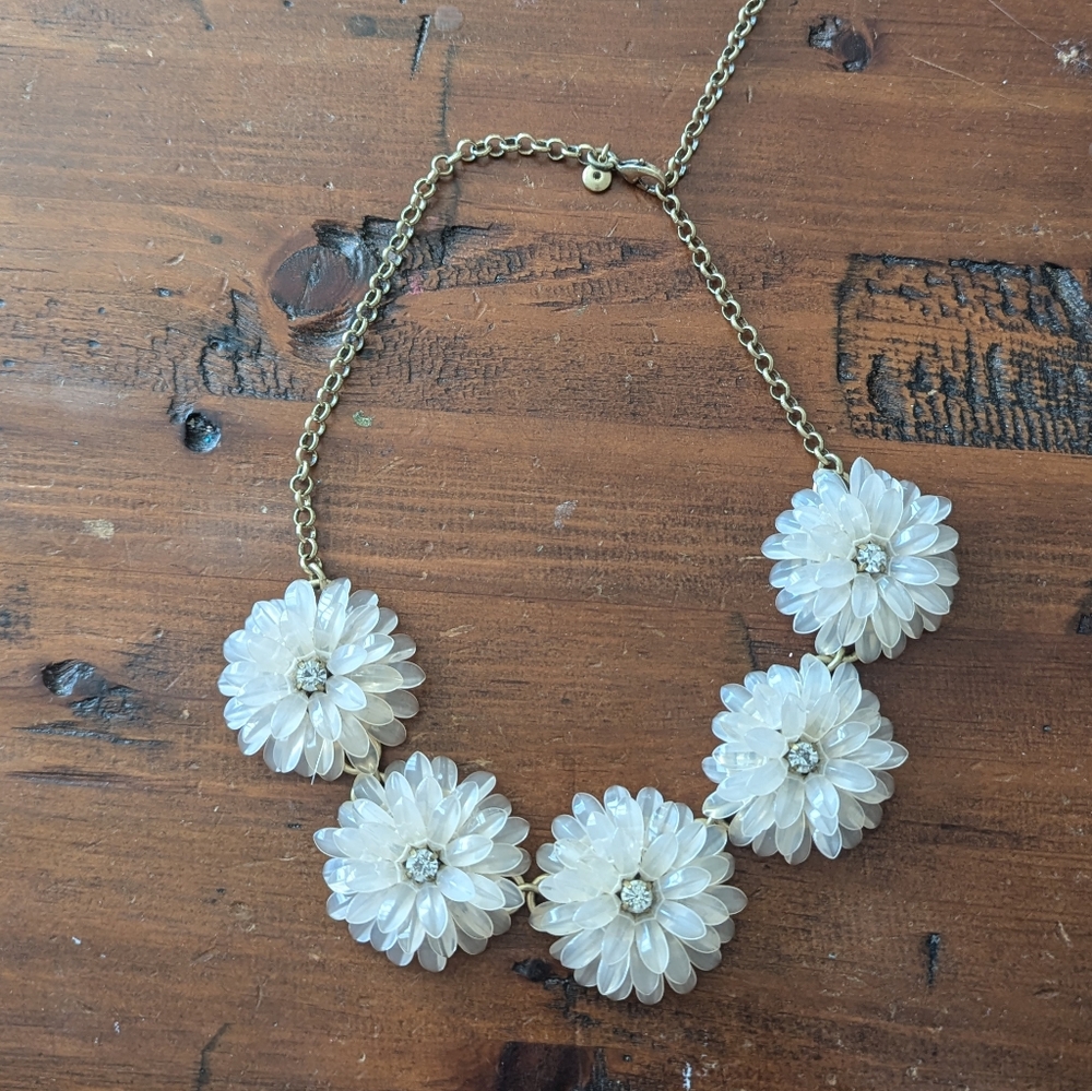 J Crew flower necklace